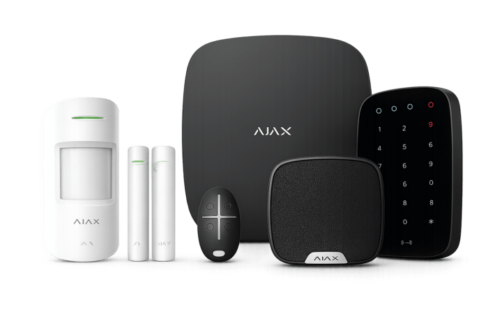 Ajax draadloos alarmsysteem starterkit met hub, keypad en sensoren